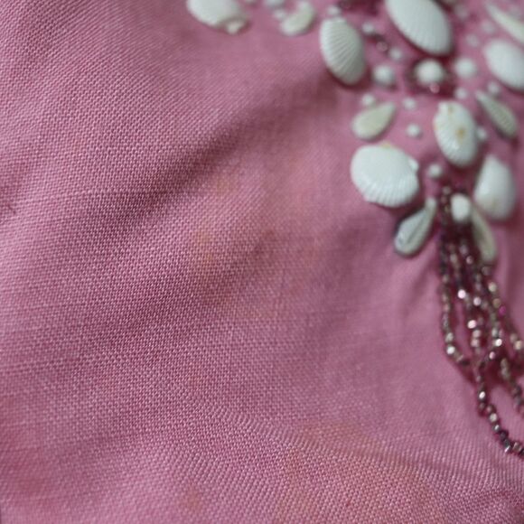 Ilsa Engel Vintage Pink Seashell 1950s Vintage Top 12 - Picture 14 of 16